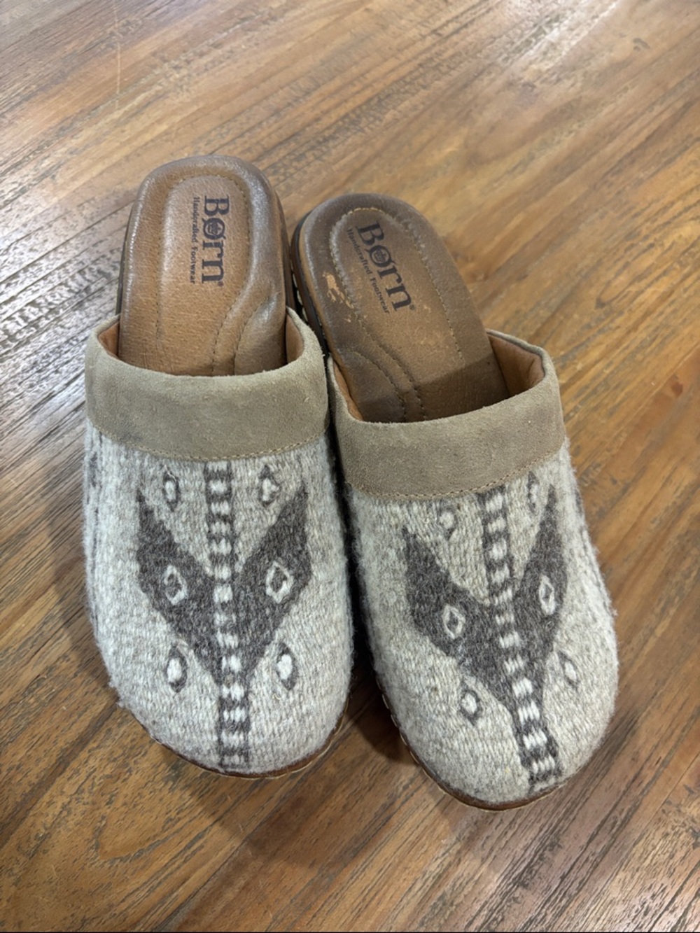 Born Bandy Blanket Clog Mules
